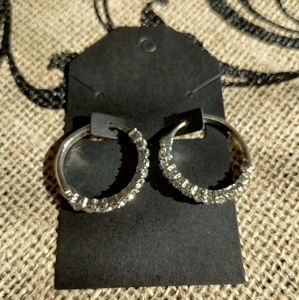 Rhinestone Hoop Earrings